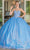 Dancing Queen 1671 - Bow Ornate Quinceanera Ballgown Ball Gowns XS / Bahama Blue