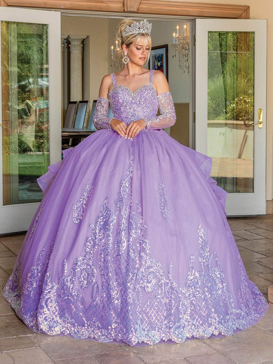 Dancing Queen 1671 - Bow Ornate Quinceanera Ballgown