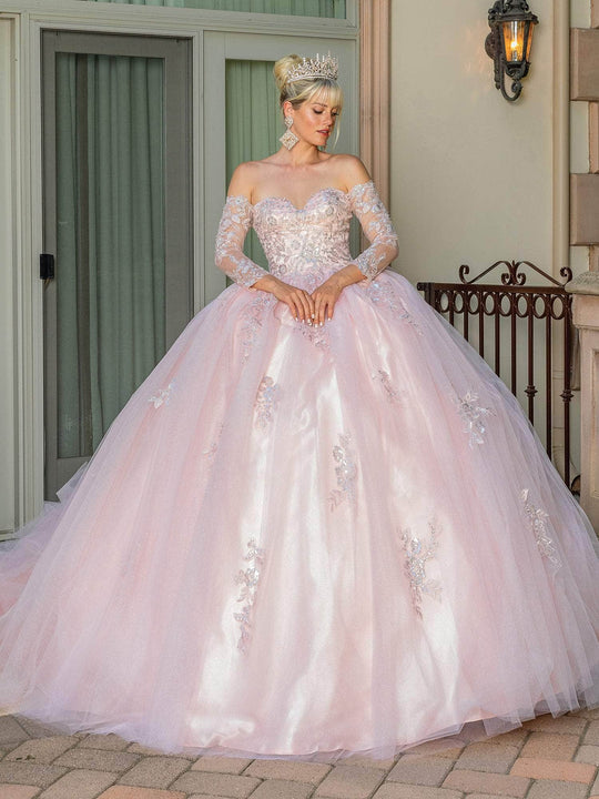 Dancing Queen 1674 - Floral Embroidered Sweetheart Ballgown