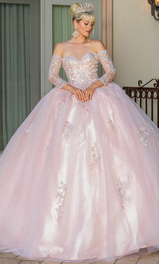 Dancing Queen 1674 - Floral Embroidered Sweetheart Ballgown