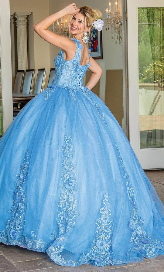 Dancing Queen 1678 - Embroidered Quinceanera Ballgown