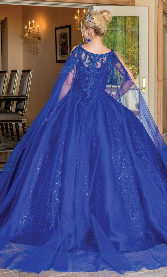 Dancing Queen 1680 - Sleeveless Glitter Quinceanera Ballgown