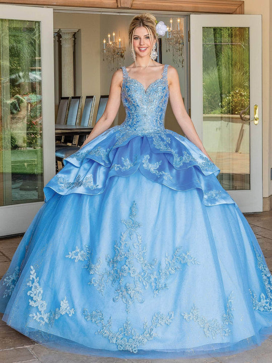 Dancing Queen 1682 - Peplum Quinceanera Ballgown
