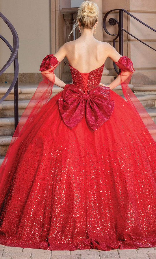 Dancing Queen 1683 - Strapless Sequin Quinceanera Ballgown