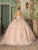 Dancing Queen 1687 - Draped Sleeve Floral Ballgown Ball Gowns