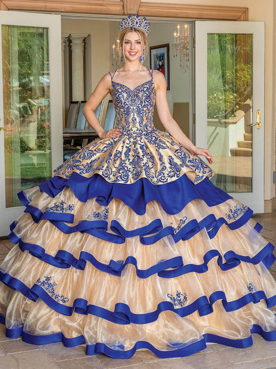 Dancing Queen 1689 - Tiered Ruffle Quinceanera Ballgown
