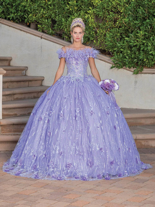 Dancing Queen 1694 - Floral Ornate Quinceanera Ballgown
