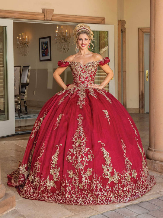 Dancing Queen 1697 - Puff Off Shoulder Quinceanera Ballgown