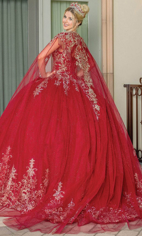 Dancing Queen 1708 - Illusion Bateau Embellished Ballgown
