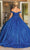 Dancing Queen 1718 - Off Shoulder Glitter Ballgown With Cape Quinceanera Dresses