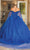 Dancing Queen 1718 - Off Shoulder Glitter Ballgown With Cape Quinceanera Dresses