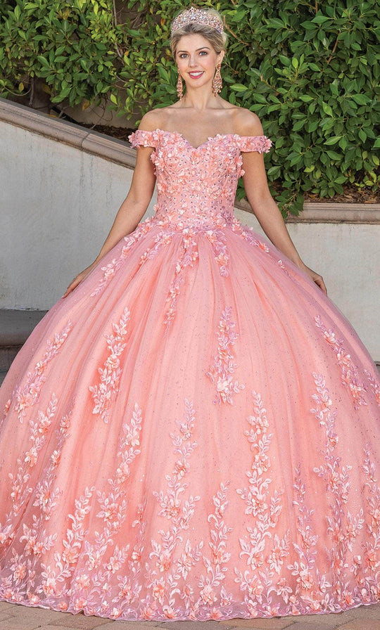 Dancing Queen 1727 - Floral Embroidered Sweetheart Ballgown