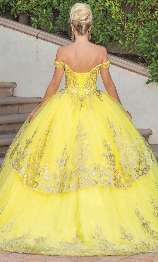 Dancing Queen 1729 - Lace-Up Back Off-Shoulder Ballgown