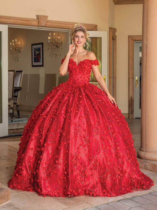 Dancing Queen 1734 - Petal Ornate Quinceanera Ballgown