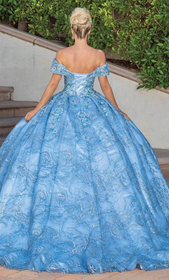 Dancing Queen 1736 - Embellished Off-Shoulder Ballgown