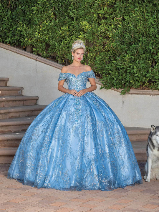 Dancing Queen 1736 - Embellished Off-Shoulder Ballgown