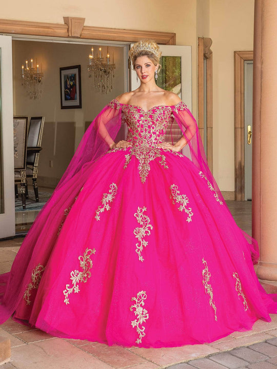 Dancing Queen 1740 - Off Shoulder Quinceanera Ballgown