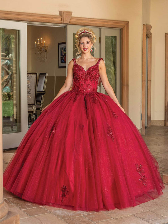 Dancing Queen 1767 - Sleeveless Beaded Ballgown With Cape