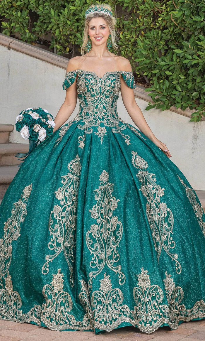 Dancing Queen 1769 - Sweetheart Lace Pleated Ballgown Ball Gowns XS / Hunter Green