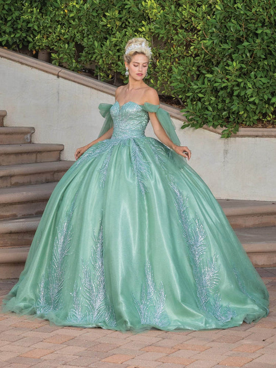 Dancing Queen 1793 - Fitted Off-Shoulder Bodice Ballgown
