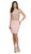 Dancing Queen - 2000 Mock Two-Piece Illusion Lace Cocktail Dress Special Occasion Dress XS / Dusty Pink