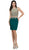 Dancing Queen - 2000 Mock Two-Piece Illusion Lace Cocktail Dress Special Occasion Dress XS / Hunter Green