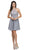 Dancing Queen - 2010 Lace Illusion Halter A-Line Cocktail Dress Cocktail Dresses XS / Silver