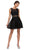 Dancing Queen - 2053 Illusion Two Piece Beaded Lace Cocktail Dress Cocktail Dresses XS / Black