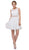 Dancing Queen - 2053 Illusion Two Piece Beaded Lace Cocktail Dress Cocktail Dresses XS / Off White