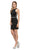 Dancing Queen - 2065 Jeweled Waist Sheath Cocktail Dress Cocktail Dresses XS / Black