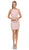 Dancing Queen - 2065 Jeweled Waist Sheath Cocktail Dress Cocktail Dresses XS / Blush