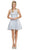 Dancing Queen - 2076 Jewel Lace Appliqued Cocktail Dress - 1 pc Silver in Size S Available CCSALE S / Silver