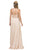 Dancing Queen - 2092 Embroidered Halter A-Line Evening Gown Special Occasion Dress M / Champagne