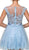 Dancing Queen - 2153 Illusion Jewel Floral A Line Cocktail Dress Cocktail Dresses