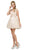 Dancing Queen - 2153 Illusion Jewel Floral A Line Cocktail Dress Cocktail Dresses XS / Champagne