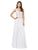 Dancing Queen - 2161 Beaded Lace V-neck A-line Prom Dress Special Occasion Dress XS / Off White
