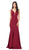 Dancing Queen - 2186 Sleeveless Plunging Neckline Trumpet Dress Special Occasion Dress XS / Burgundy