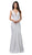 Dancing Queen - 2186 Sleeveless Plunging Neckline Trumpet Dress Special Occasion Dress XS / Off White