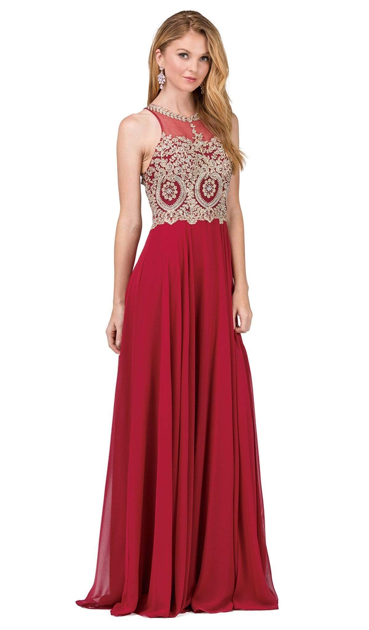 Alfa Bridal Dark Red Strapless Chiffon Ruched Slit Long Bridesmaid Dresses  (AF0050) – AlfaBridal