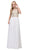 Dancing Queen - 2234 Sleeveless Illusion Jewel Lace Ornate Prom Gown Prom Dresses XS / Off White