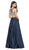 Dancing Queen - 2243 Two Piece Bejeweled A-line Prom Dress Special Occasion Dress M / Navy