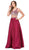 Dancing Queen - 2243 Two Piece Bejeweled A-line Prom Dress Special Occasion Dress XS / Burgundy