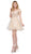 Dancing Queen - 2248 Off shoulder Beaded Lace A Line Cocktail Dress Special Occasion Dress XS / Champagne