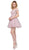 Dancing Queen - 2248 Off shoulder Beaded Lace A Line Cocktail Dress Special Occasion Dress XS / Dusty Pink