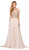 Dancing Queen - 2259 Beaded Plunging Sweetheart Chiffon Prom Dress Prom Dresses XS / Champagne