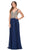 Dancing Queen - 2259 Beaded Plunging Sweetheart Chiffon Prom Dress Prom Dresses XS / Navy