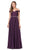 Dancing Queen - 2327 Embellished Off-Shoulder A-line Gown Special Occasion Dress XS / Plum