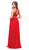 Dancing Queen - 2332 Lace V-neck A-line Prom Dress With Open Back Special Occasion Dress