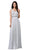 Dancing Queen - 2332 Lace V-neck A-line Prom Dress With Open Back Special Occasion Dress XS / Off White