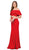 Dancing Queen - 2342 Two Piece Ruffled Off-Shoulder Sheath Prom Dress Special Occasion Dress XS / Red